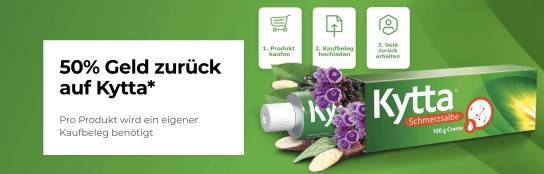 Kytta Schmerzsalbe mit 50 % Cashback