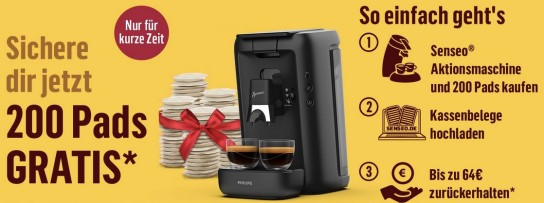 Senseo Aktion 200 Pads Gratis 2021 ᐅ Übersicht über Gratisproben/Gratis-Produkte (Kostenloses)