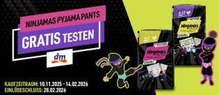 dm Drogerie: Ninjamas Pyjama Pants gratis testen