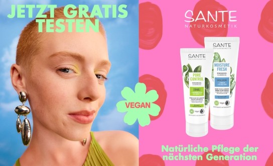 SANTE Pore Control oder Moisture Fresh Reinigungsgel gratis testen