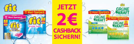 fit Produkte mit 2,00 € Cashback
