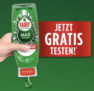dm Drogerie: Fairy gratis testen
