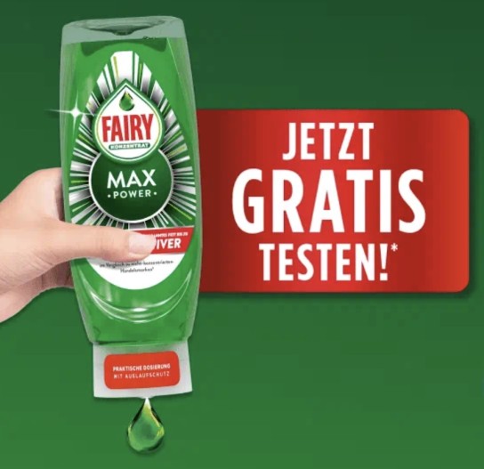 dm Drogerie: Fairy gratis testen