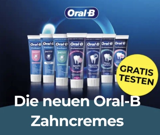 Oral-B Zahnpasta gratis testen