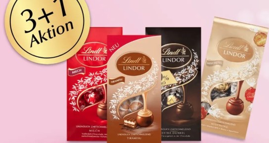 Lindt Lindor 3+1 Aktion