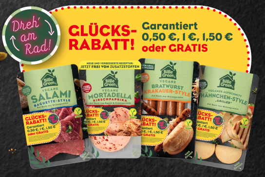 Billie Green Vegane Wurst mit bis zu 1,50 € Cashback
