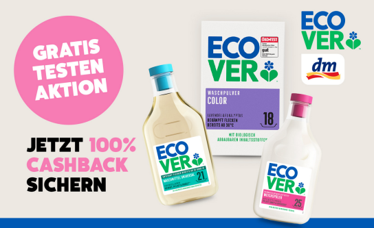 dm: ECOVER Waschmittel gratis testen