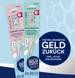 Dr. Best Ultra Sensitive oder Comfort Clean gratis testen