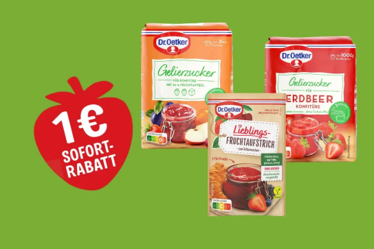 Dr. Oetker Einkochprodukte mit 1 € Sofortrabatt