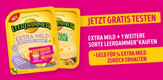 Leerdammer Extra Mild 2 für 1 Aktion