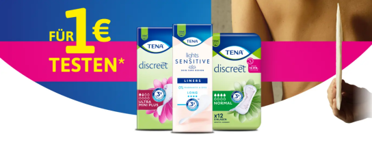 TENA Slipeinlagen für nur 1 € testen