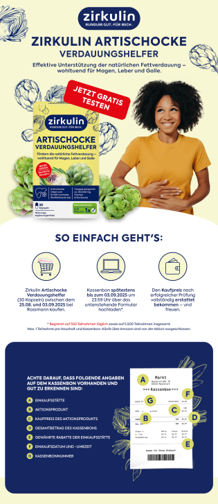 Zirkulin Artischocke Verdauungshelfer gratis testen