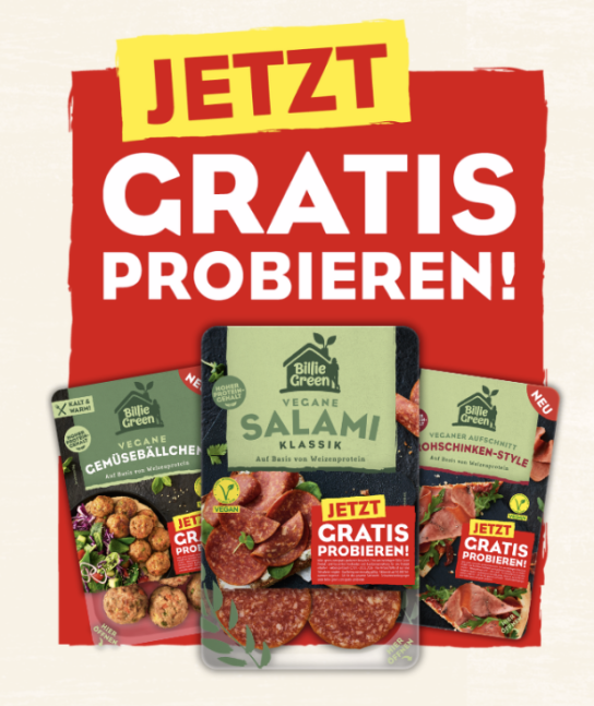 Billie Green -vegane Produkte gratis testen