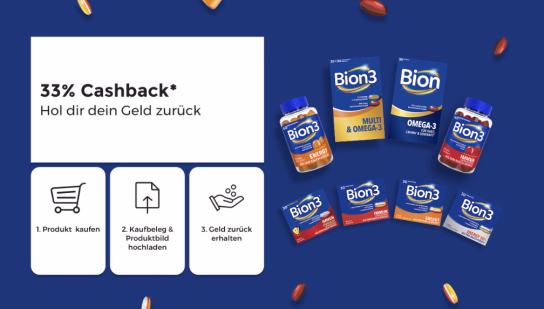 Bion3 - 33 % Cashback Aktion