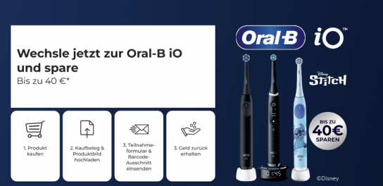 Oral-B iO mit bis zu 40 € Cashback