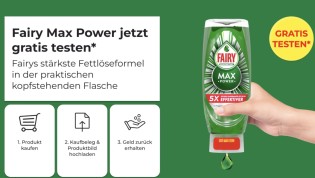 Fairy Handspülmittel Max Power gratis testen