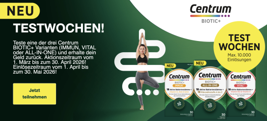 dm: Centrum BIOTIC+ gratis testen