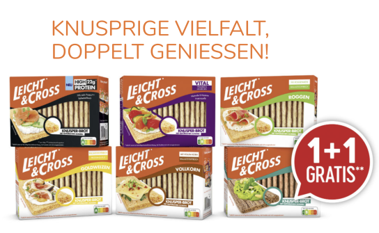 LEICHT&CROSS Knusperbrot 1+1 Aktion