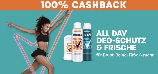 Rexona Whole Body Deo gratis testen