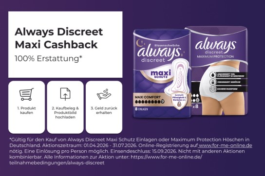 Always Discreet Maxi Binden gratis testen
