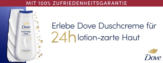 Dove Duschcreme gratis testen