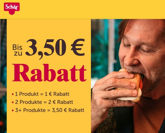 Schär mit bis zu 3,50 € Cashback
