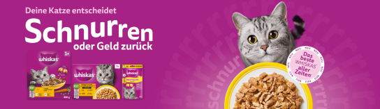 whiskas: 5,00 € Cashback erhalten