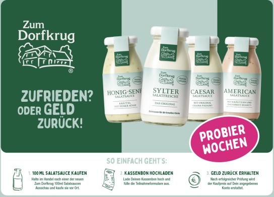 Zum Dorfkrug Salatsaucen gratis testen