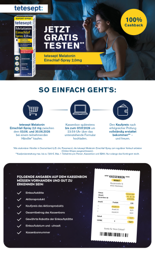 tetesept Melatonin Einschlaf-Spray 2,0 mg gratis testen