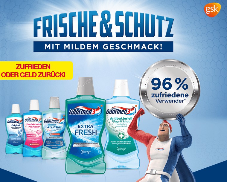 Odol-med3 Mundspülung gratis testen
