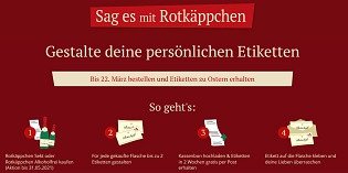 Rotkäppchen Sekt kaufen, gratis persönlichen Ettiken erhalten Rotkäppchen Sekt kaufen, gratis persönlichen Ettiken erhalten