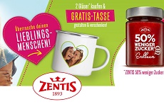Zentis: 2 Gläser kaufen & eine gratis Tasse sichern