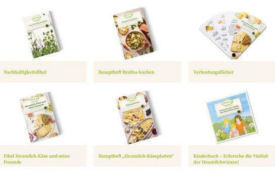 Heumilch: kostenlose Nachhaltigkeitsfibel, neue Rezepthefte & mehr
