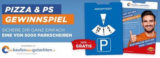 Tele-Pizza: gratis Parkscheibe Tele-Pizza: gratis Parkscheibe