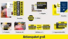 Amnesty International: Postkarten, Aufkleber, Buttons und mehr im kostenlosen Aktionspaket