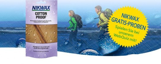 Nikwax: Gratisprobe Imprägnierung für Baumwolle Nikwax: Gratisprobe Imprägnierung für Baumwolle