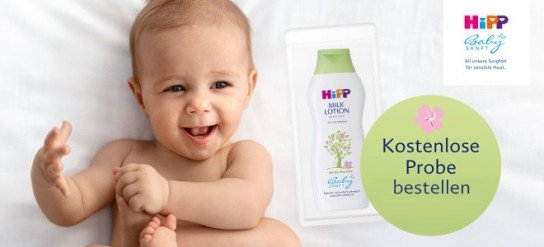 HiPP: Gratisprobe der Babysanft Milk Lotion + Grußkarte HiPP: Gratisprobe der Babysanft Milk Lotion + Grußkarte