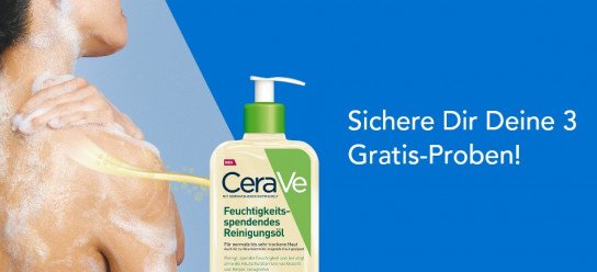 CeraVe: 3fach Gratisproben Reinigungsöl CeraVe: 3fach Gratisproben Reinigungsöl