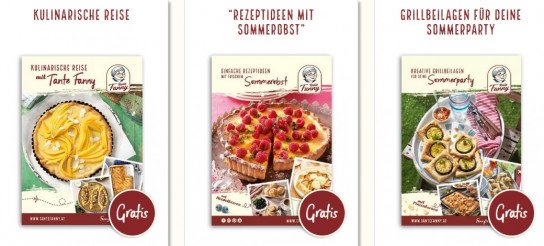 Gratis Rezepthefte von Tante Fanny