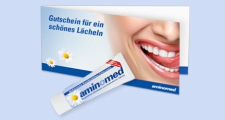 Aminomed: kostenlose Zahncreme-Probe