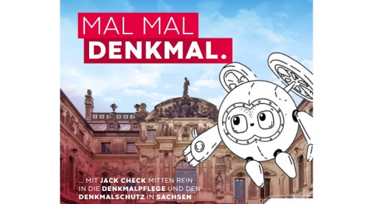 Land Sachsen: kostenloses Malheft “Mal Mal Denkmal”