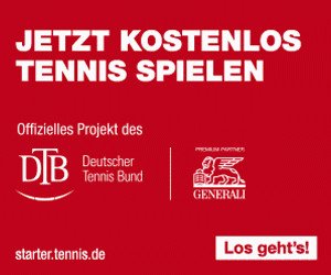 Generali/DTB: 2x kostenlos Tennis spielen - mit Freunden oder Trainer