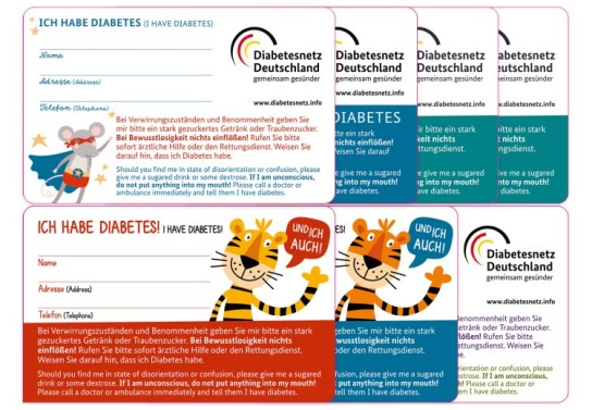 BZgA: kostenlose Diabetesausweise im Scheckkartenfomat