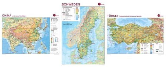 bpb: neue kostenlose Landkarten für China, Türkei und Schweden