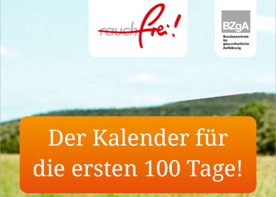 BZgA: kostenloser Nichtraucherkalender für die ersten 100 Tage