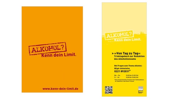 Kenn dein Limit: gratis Postkarte, Trinktagebuch & mehr