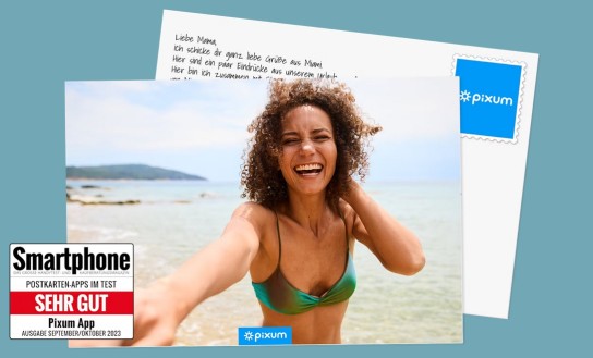 Pixum: 3 Gratis-Postkarten in der Pixum-App erstellen