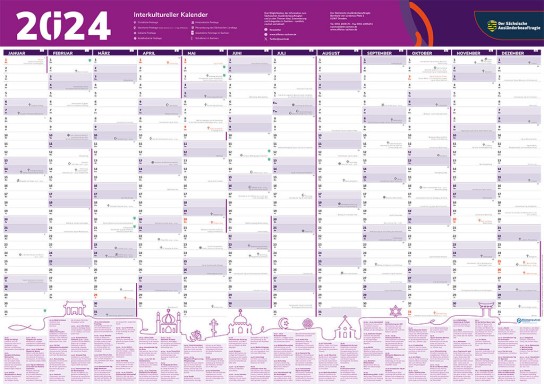 Sachsen: interkulturellen Kalender 2024 kostenlos bestellen