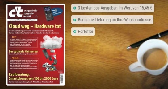 c't: kostenlose Ausgabe des c't Magazin für Computertechnik - Kündigung erforderlich!