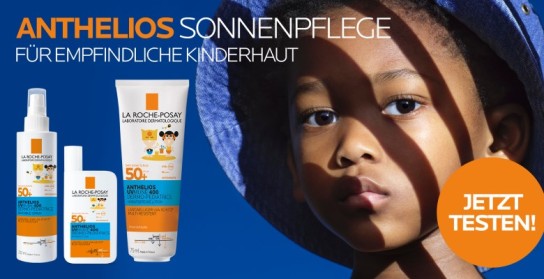 LA ROCHE-POSAY: Chance auf 1 von 1.500 gratis UV-Schutz-Produkten für Kinder
